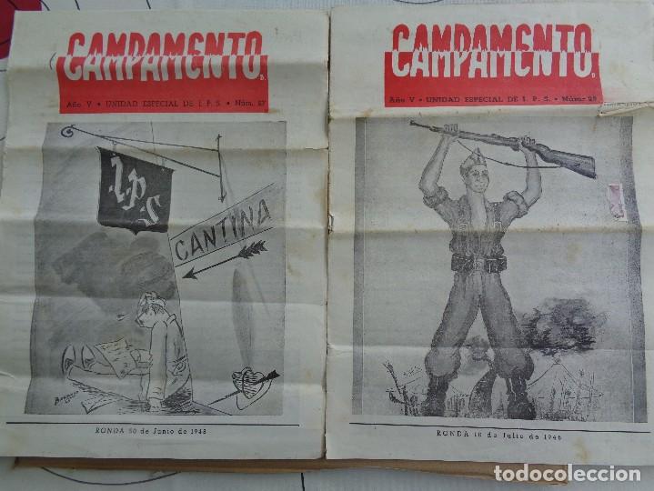 Militaria: REVISTA MILITAR CAMPAMENTO - 8 numeros 27-28-29-30-31-32-33-34 UNIDAD ESPECIAL IPS -- RONDA -- 1948