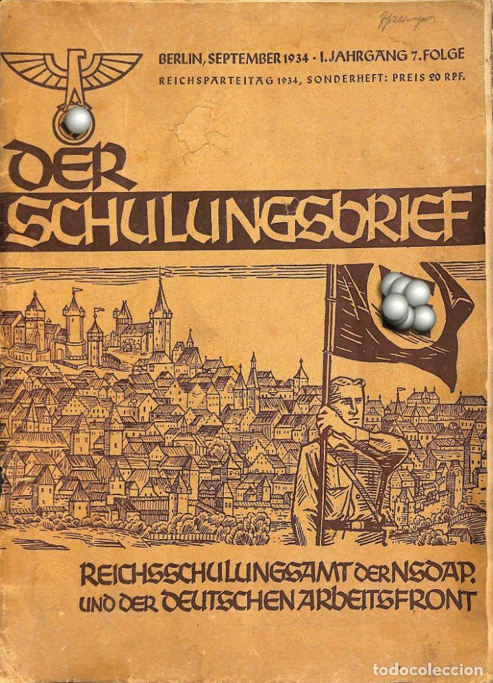 Military Antiques: 6401	REVISTA NAZI 3.Reich	DER SCHULUNGSBRIEF	No. 7	-1934	1st year, September	Sinn des Symbols