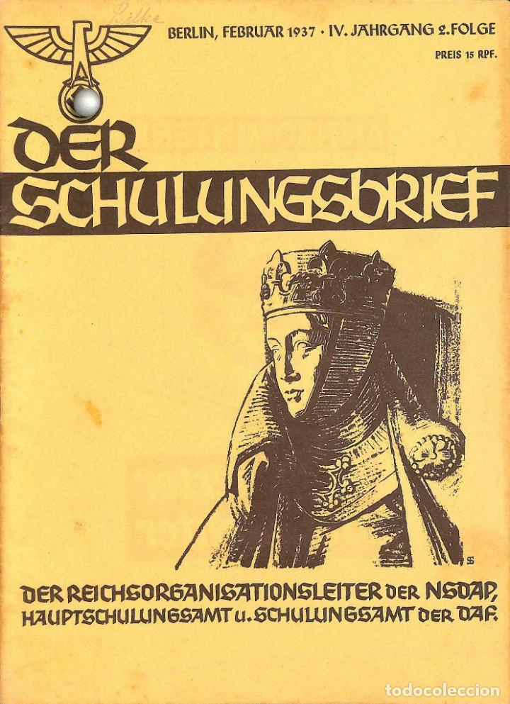 Military Antiques: 6423	REVISTA NAZI 3.Reich	DER SCHULUNGSBRIEF	No. 2	-1937	4th year, February	-	Krone und Schleier, Di