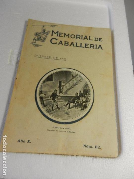 Militaria: REVISTA MEMORIAL DE CABALLER&Iacute;A A&Ntilde;O X N&Uacute;M. 112 OCTUBRE DE 1925. SUMARIO.