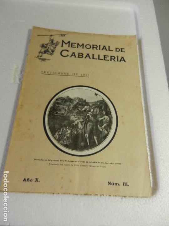 Militaria: REVISTA MEMORIAL DE CABALLER&Iacute;A A&Ntilde;O X N&Uacute;M. 11 SEPTIEMBRE DE 1925. SUMARIO.