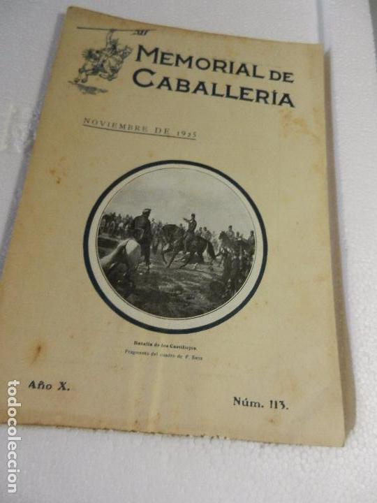 Militaria: REVISTA MEMORIAL DE CABALLER&Iacute;A A&Ntilde;O X N&Uacute;M. 113 NOVIEMBRE DE 1925. SUMARIO