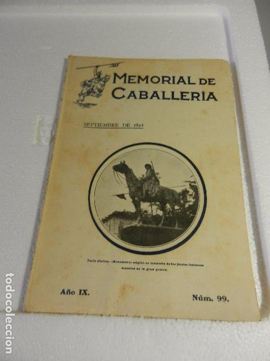 Militaria: REVISTA MEMORIAL DE CABALLER&Iacute;A A&Ntilde;O IX N&Uacute;M. 99 SEPTIEMBRE DE 1924. SUMARIO