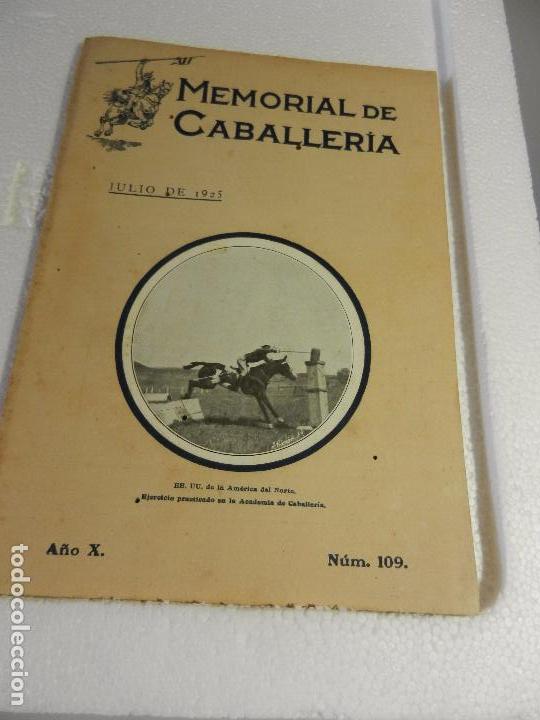 Militaria: REVISTA MEMORIAL DE CABALLER&Iacute;A A&Ntilde;O X N&Uacute;M. 109 JULIO DE 1925. SUMARIO