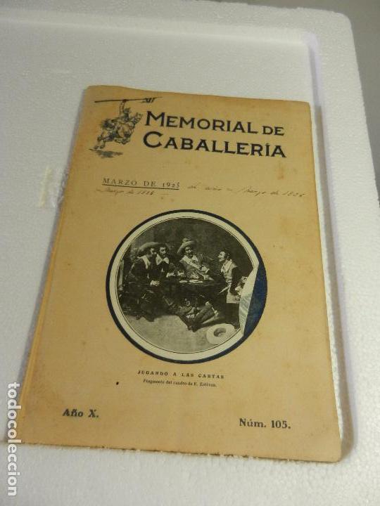 Militaria: REVISTA MEMORIAL DE CABALLER&Iacute;A A&Ntilde;O X N&Uacute;M. 105 MARZO DE 1925. SUMARIO.