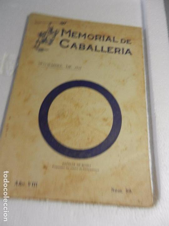 Militaria: REVISTA MEMORIAL DE CABALLER&Iacute;A A&Ntilde;O VIII N&Uacute;M. 89 NOVIEMBRE DE 1923. SUMARIO