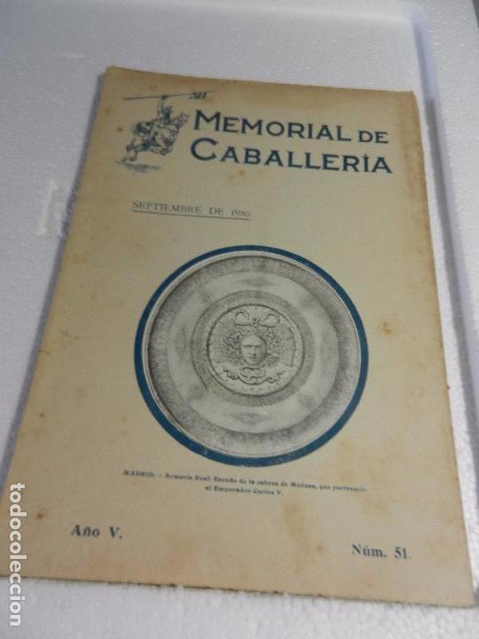 Militaria: REVISTA MEMORIAL DE CABALLER&Iacute;A A&Ntilde;O V N&Uacute;M. 51 SEPTIEMBRE DE 1920. SUMARIO