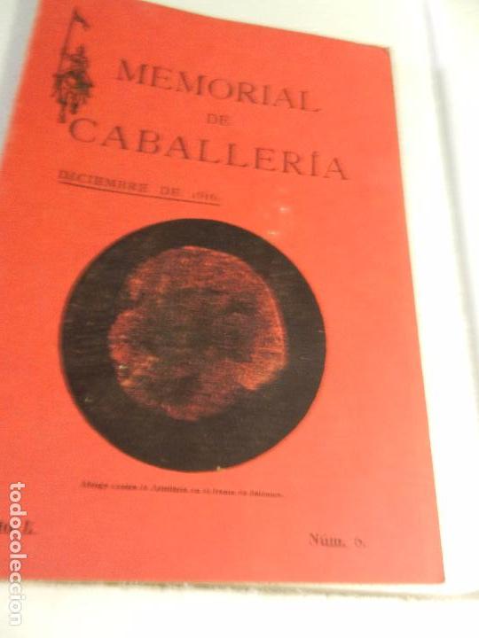Militaria: REVISTA MEMORIAL DE CABALLER&Iacute;A A&Ntilde;O I N&Uacute;M. 6 DICIEMBRE DE 1916. SUMARIO