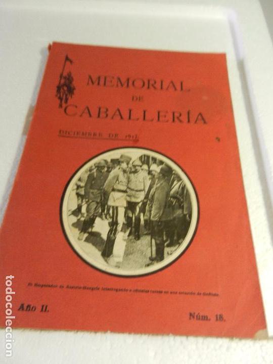 Military Antiques: REVISTA MEMORIAL DE CABALLER&Iacute;A A&Ntilde;O II N&Uacute;M. 18 DICIEMBRE DE 1917. SUMARIO