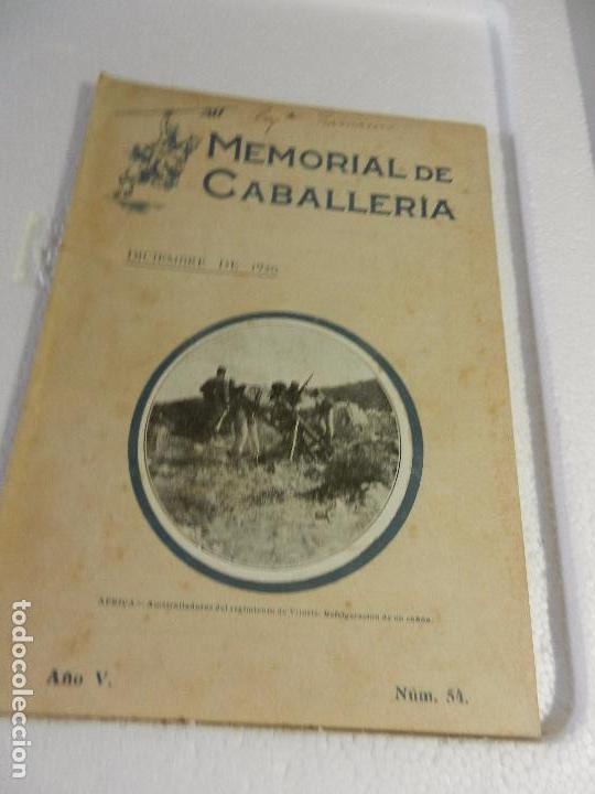 Military Antiques: REVISTA MEMORIAL DE CABALLER&Iacute;A A&Ntilde;O V N&Uacute;M. 54 DICIEMBRE DE 1920. SUMARIO