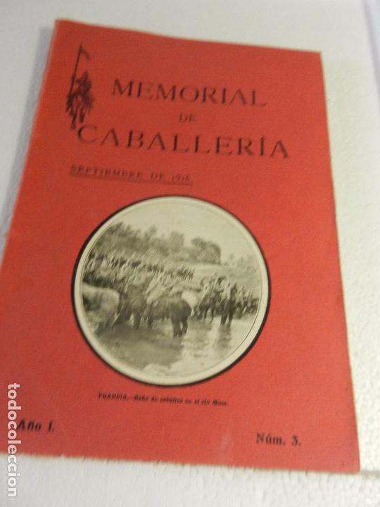 Military Antiques: REVISTA MEMORIAL DE CABALLER&Iacute;A A&Ntilde;O I N&Uacute;M. 3 SEPTIEMBRE DE 1916. SUMARIO
