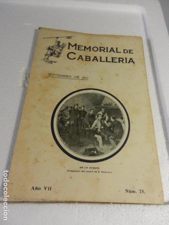 Military Antiques: REVISTA MEMORIAL DE CABALLER&Iacute;A A&Ntilde;O VII N&Uacute;M. 75 SEPTIEMBRE DE 1922. SUMARIO