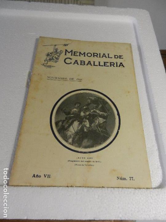 Military Antiques: REVISTA MEMORIAL DE CABALLER&Iacute;A A&Ntilde;O VII N&Uacute;M.77 NOVIEMBRE DE 1922. SUMARIO