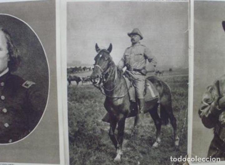 Militaria: LOTE DE 3 PAGINAS DE MAGAZINE '20 grandes im&aacute;genes de Theodore Roosevelt y Christopher Carson!