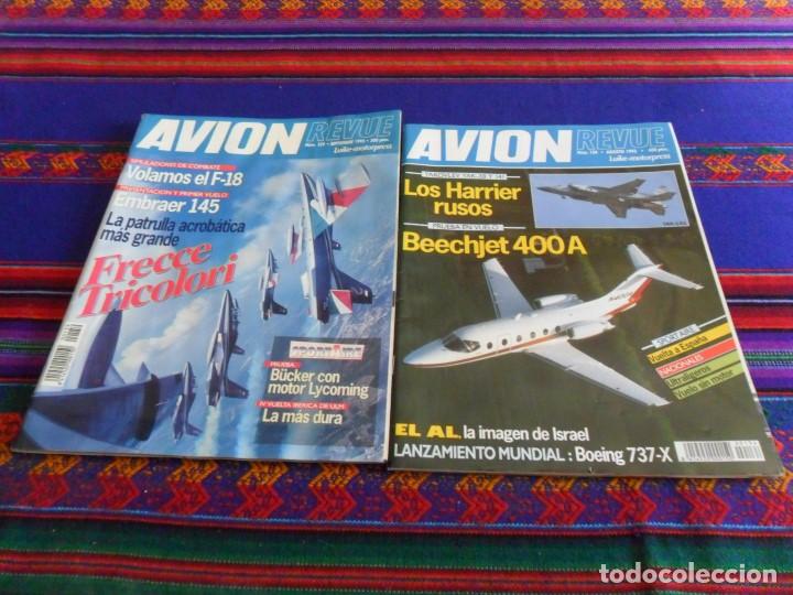 Military Antiques: AVION REVUE N&ordm;S 134 Y 159 CON P&Oacute;STER. 1993. 400 PTS. BEECHJET 400A F-18 FRECCE TRICOLORI.