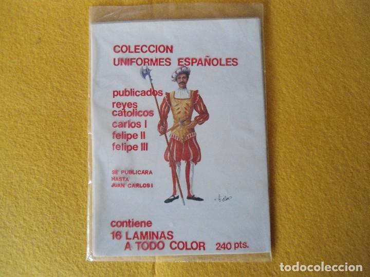 Military Antiques: COLECCION COMPLETA 16 LAMINAS DE UNIFORMES ESPA&Ntilde;OLES EDITADO LINES 1981