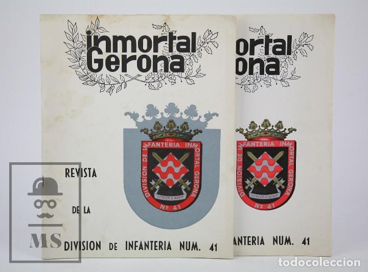 Military Antiques: Pareja de Revistas Inmortal Gerona - Divisi&oacute;n de Infanter&iacute;a Num. 41 - N&ordm; 3 y 6, A&ntilde;os 1963-1964