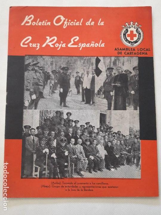 Militaria: ANTIGUO BOLETIN OFICIAL DE LA CRUZ ROJA ESPA&Ntilde;OLA. ASAMBLEA LOCAL DE CARTAGENA, A&Ntilde;O 1942. MURCIA
