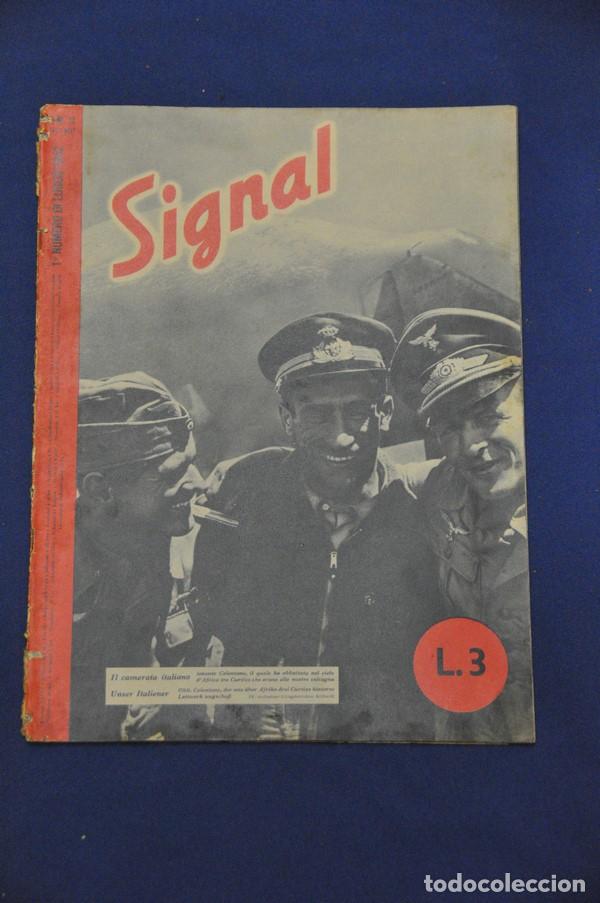 Military Antiques: Revista Signal. N&ordm; 13. Julio de 1942. En alem&aacute;n e italiano.