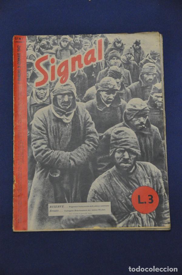 Military Antiques: Revista Signal. N&ordm; 1. Enero de 1942. En alem&aacute;n e italiano.