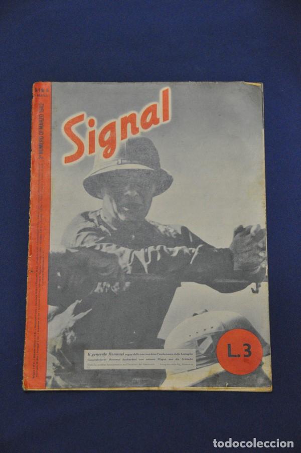 Military Antiques: Revista Signal. N&ordm; 6. Marzo de 1942. En alem&aacute;n e italiano.
