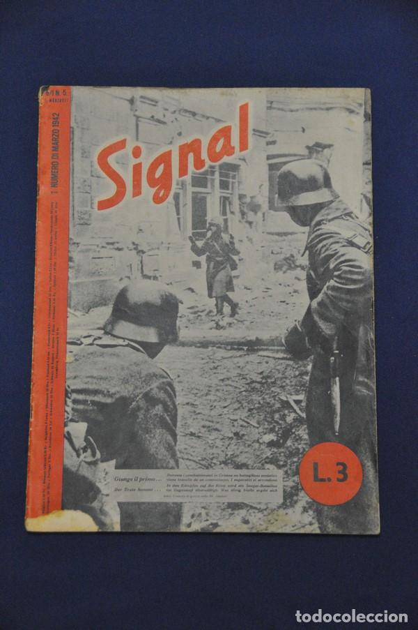 Military Antiques: Revista Signal. N&ordm; 5. Marzo de 1942. En alem&aacute;n e italiano.