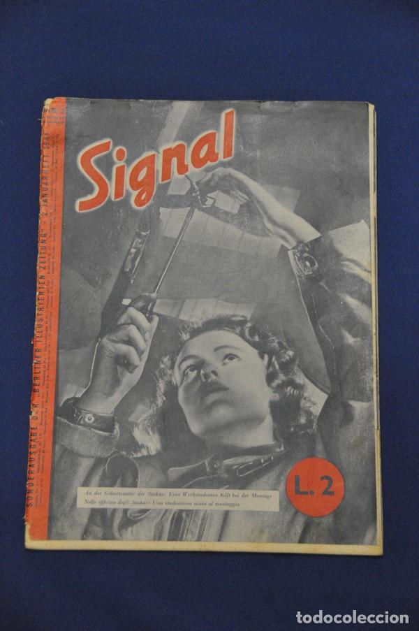 Military Antiques: Revista Signal. N&ordm; 2. Enero 1941. En alem&aacute;n e italiano.