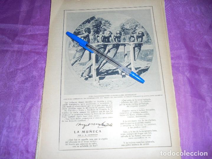 Militaria: RECORTE  PRENSA : CONTINGENTES COLONIALES INDIGENAS . BLANCO Y NEGRO, JULIO 1915