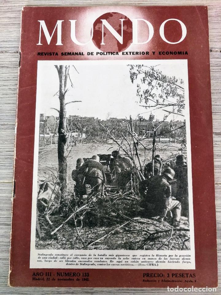 Military Antiques: MUNDO N&ordm; 133 - 1942 - II GUERRA MUNDIAL - ATAQUE AFRICA FRANCESA, CRITICA AEREA, PROTECTORADO, ETC..
