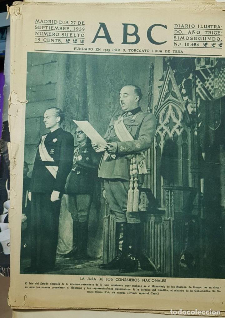 Militaria: jura consejeros militares ABC   1939