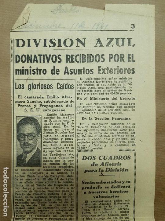 Militaria: recorte division azul - Foto 1