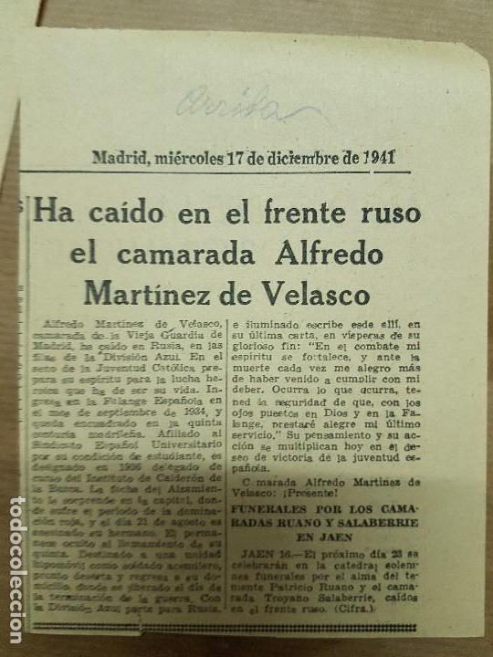 Militaria: recorte division azul