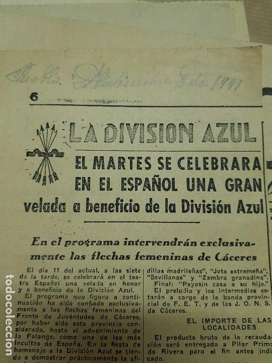 Militaria: recorte division azul celebracion teatro Espa&ntilde;ol