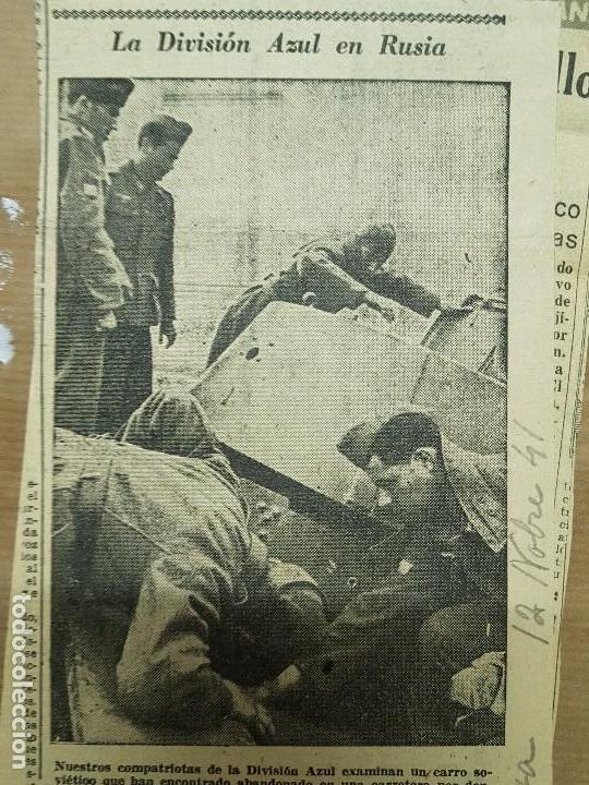 Militaria: recorte division azul en rusia