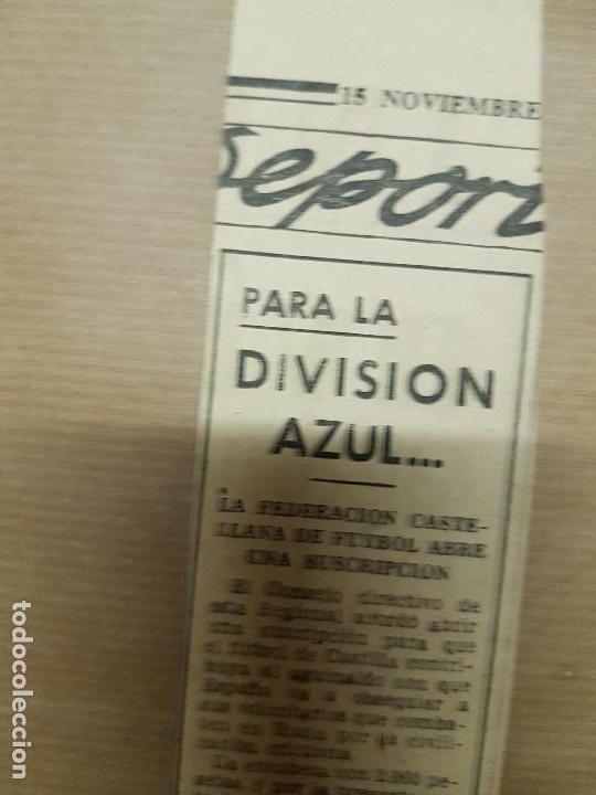 Militaria: recorte division azul Federacion castellana de Futbol