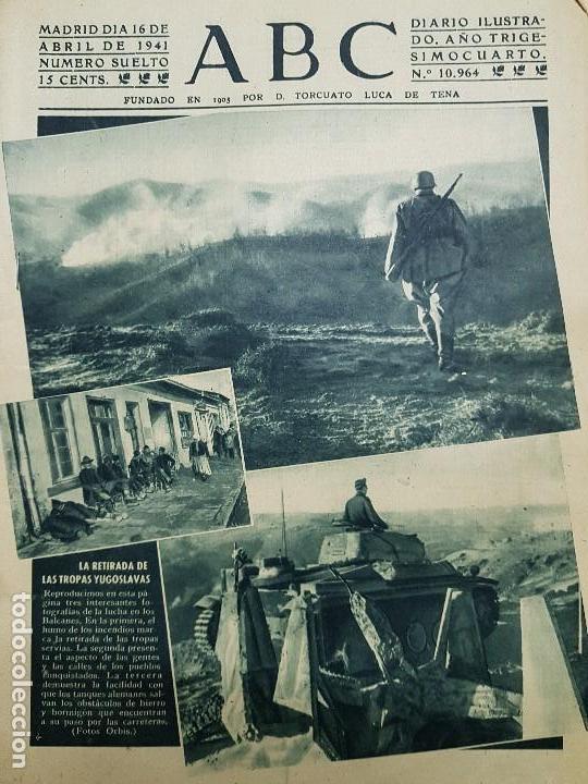 Militaria: recorte division azul retirada tropas yugoslavas