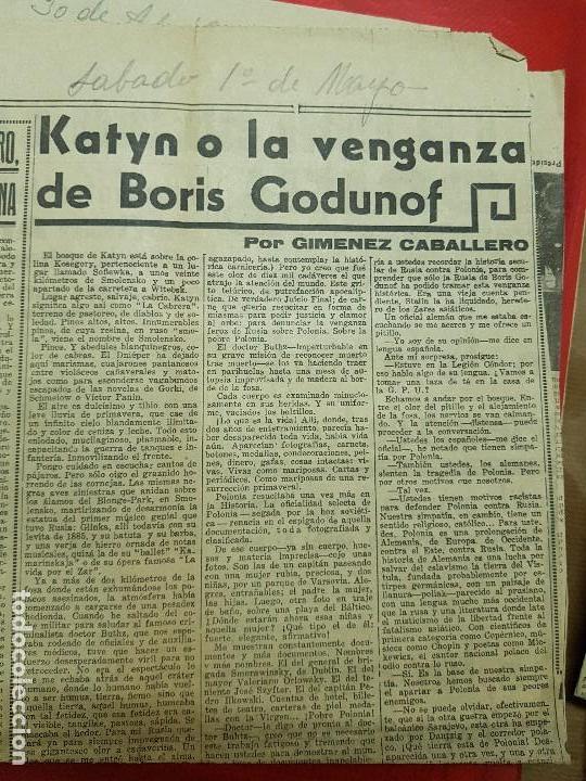 Militaria: recortes division azul katyn