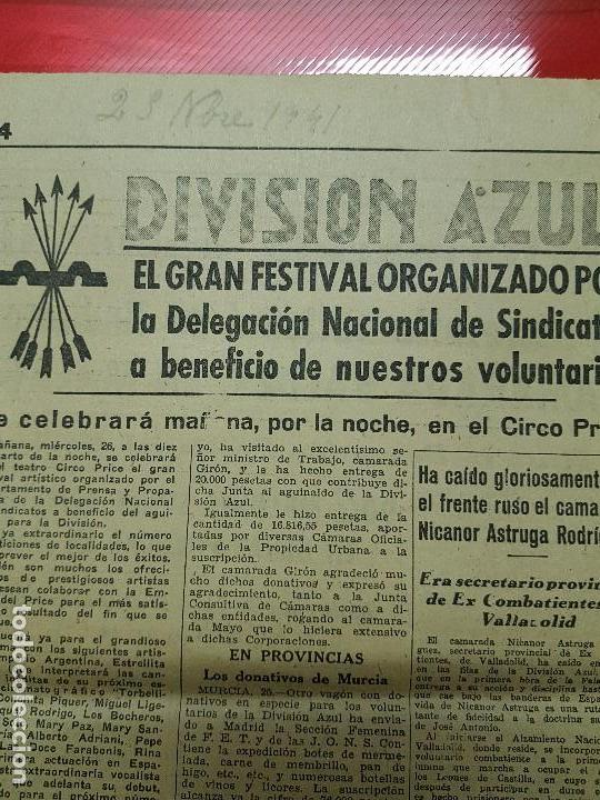 Militaria: recortes division azul delegacion nacional sindical