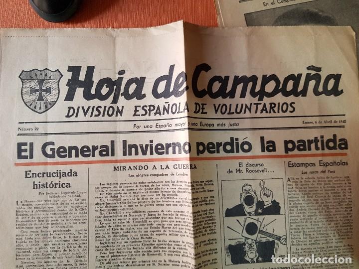 Militaria: hoja de campa&ntilde;a n&ordm; 22