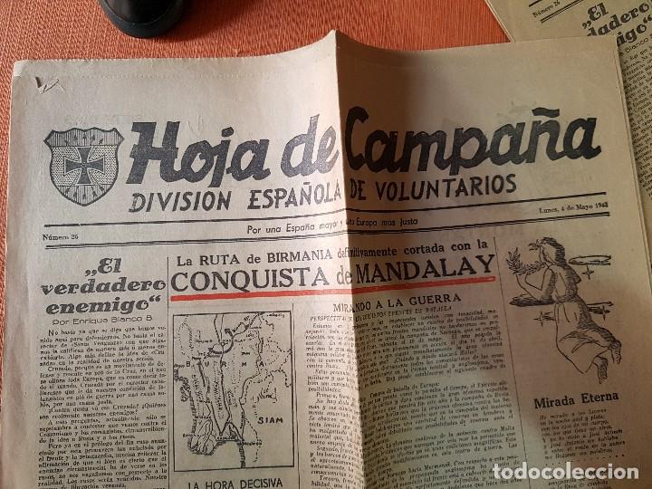 Militaria: hoja de campa&ntilde;a n&ordm; 26