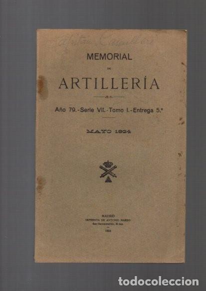 Military Antiques: MEMORIAL DE ARTILLERIA - MAYO 1924