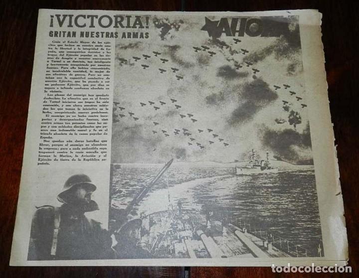 Militaria: Revista periodico AHORA, republicano, Madrid 1938, Plena Guerra Civil, Num. 344, Rerportaje de Zeppe