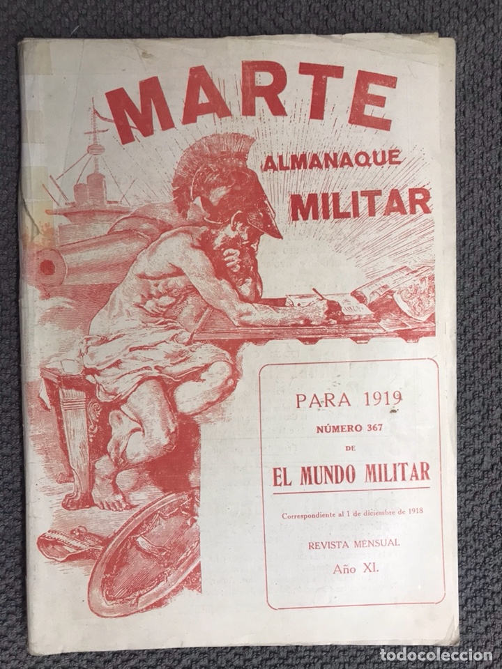 Military Antiques: EL MUNDO MILITAR. Revista Mensual No.367. MARTE. Almanaque Militar (Diciembre de 1918)