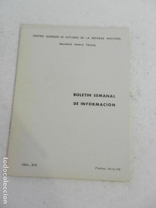 Militaria: CENTRO SUPERIOR DE ESTUDIOS DE LA DEFENSA NACIONAL - BOLETIN SEMANAL N&ordm; 279 A&Ntilde;O 1973.