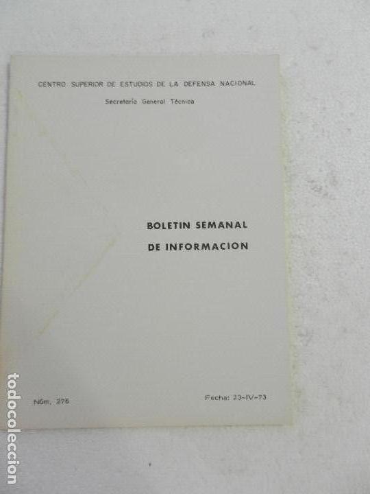 Militaria: CENTRO SUPERIOR DE ESTUDIOS DE LA DEFENSA NACIONAL - BOLETIN SEMANAL N&ordm; 276 A&Ntilde;O 1973.
