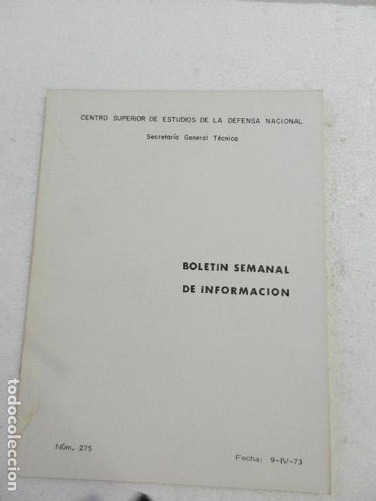 Militaria: CENTRO SUPERIOR DE ESTUDIOS DE LA DEFENSA NACIONAL - BOLETIN SEMANAL N&ordm; 275 A&Ntilde;O 1973.