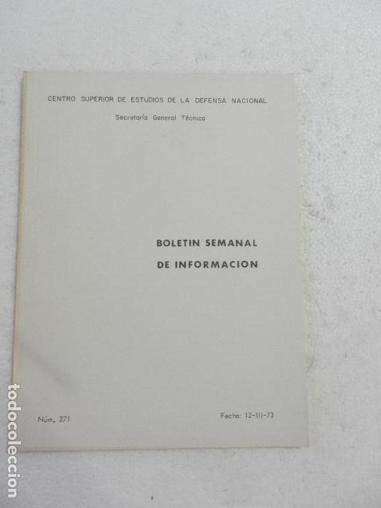 Militaria: CENTRO SUPERIOR DE ESTUDIOS DE LA DEFENSA NACIONAL - BOLETIN SEMANAL N&ordm; 271 A&Ntilde;O 1973.