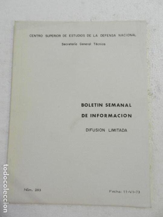 Militaria: CENTRO SUPERIOR DE ESTUDIOS DE LA DEFENSA NACIONAL - BOLETIN SEMANAL N&ordm; 283 A&Ntilde;O 1973.