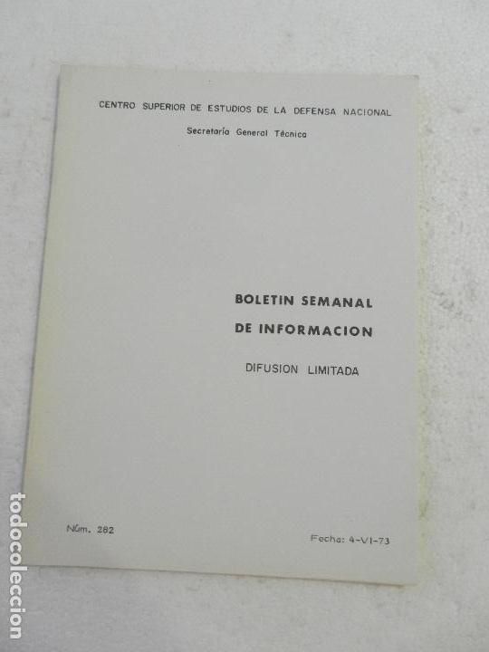 Militaria: CENTRO SUPERIOR DE ESTUDIOS DE LA DEFENSA NACIONAL - BOLETIN SEMANAL N&ordm; 282 A&Ntilde;O 1973.