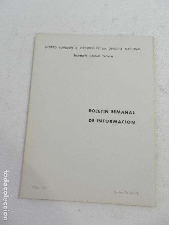 Militaria: CENTRO SUPERIOR DE ESTUDIOS DE LA DEFENSA NACIONAL - BOLETIN SEMANAL N&ordm; 252 A&Ntilde;O 1972.